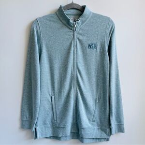 Peter Millar Full Zip Golf Longsleeve Sweater Pale Blue Size Medium